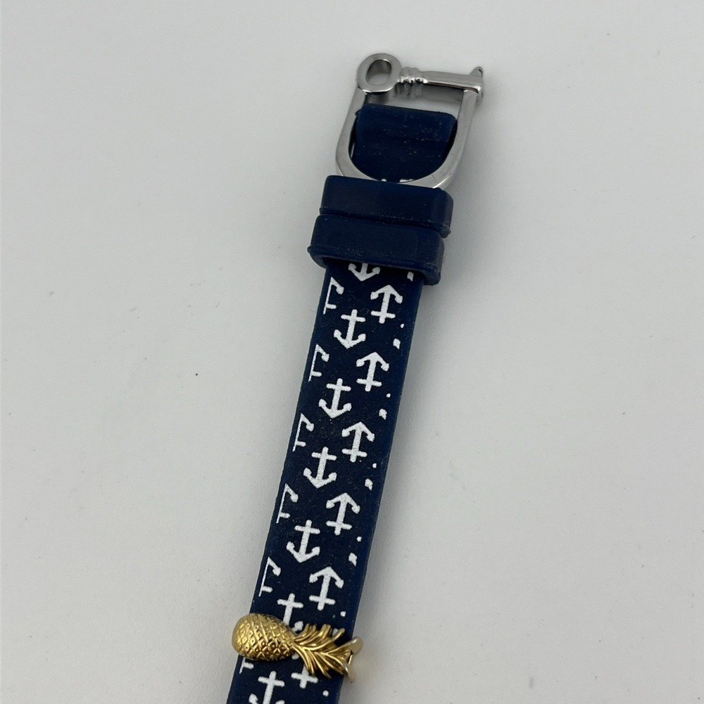 Keep Collective‎ Watch Women Blue Silicone Anchor Band Gold Charms- New Battery - Picture 4 of 9